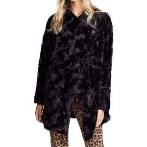BB Dakota Tucker Black Faux Fur Jacket